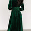 Velvet Deep V - Neck Long Sleeve Dress - Knack'd Up