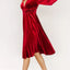 Velvet Deep V - Neck Long Sleeve Dress - Knack'd Up