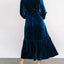Velvet Tiered Long Sleeve Midi Dress - Knack'd Up