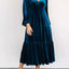 Velvet Tiered Long Sleeve Midi Dress - Knack'd Up