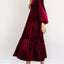 Velvet Tiered Long Sleeve Midi Dress - Knack'd Up
