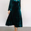 Velvet Tiered Long Sleeve Midi Dress - Knack'd Up