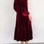 Velvet Tiered Long Sleeve Midi Dress - Knack'd Up