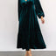 Velvet Tiered Long Sleeve Midi Dress - Knack'd Up