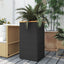 vidaXL Planter Decorative Outdoor Patio Plant Pot Flower Box Black Poly Rattan - Knack'd Up