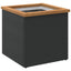 vidaXL Planter Decorative Outdoor Patio Plant Pot Flower Box Black Poly Rattan - Knack'd Up