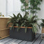 vidaXL Planter Decorative Outdoor Patio Plant Pot Flower Box Black Poly Rattan - Knack'd Up