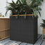 vidaXL Planter Decorative Outdoor Patio Plant Pot Flower Box Black Poly Rattan - Knack'd Up