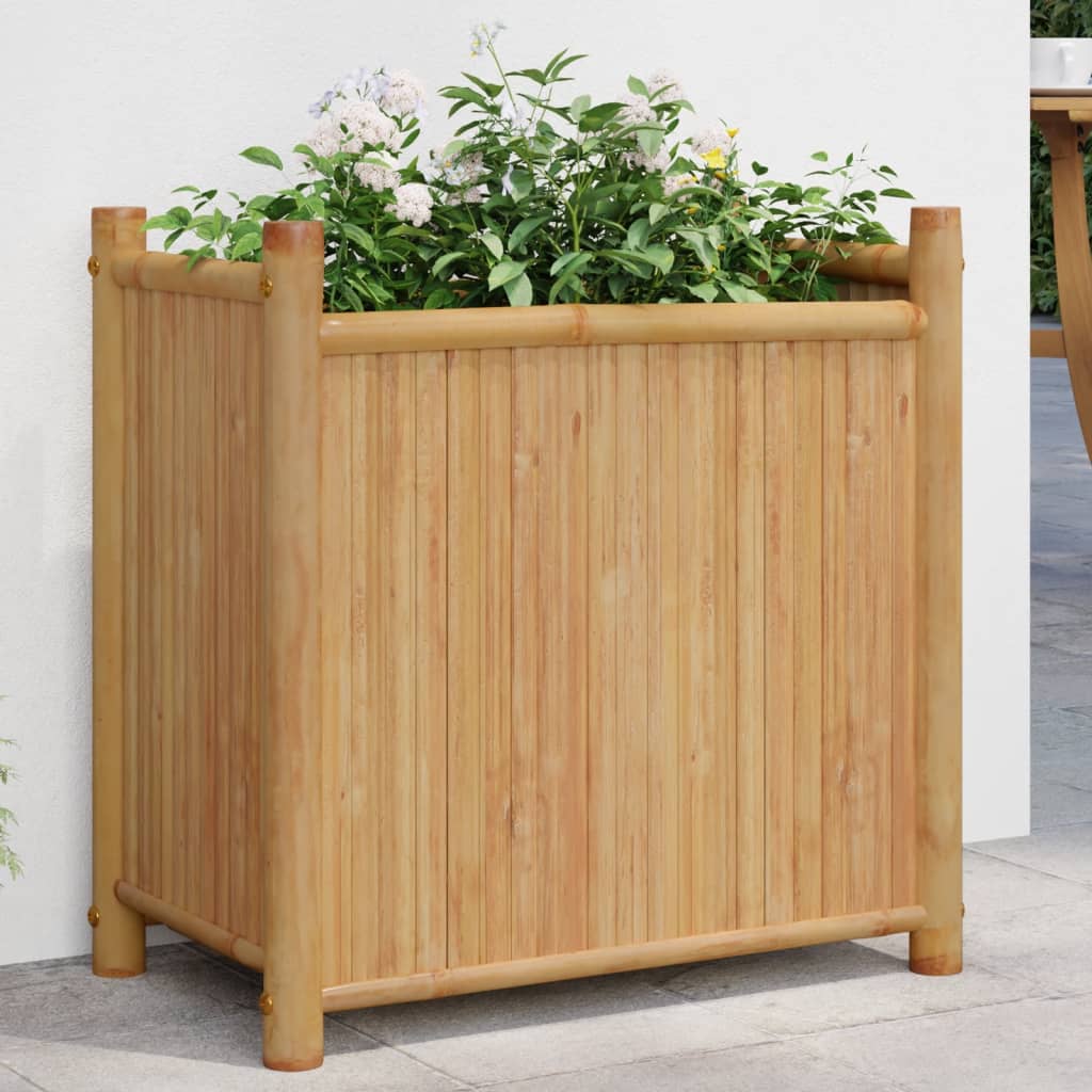 vidaXL Planter Raised Garden Bed Flower Pot Plant Stand Outdoor Balcony Bamboo - Knack'd Up