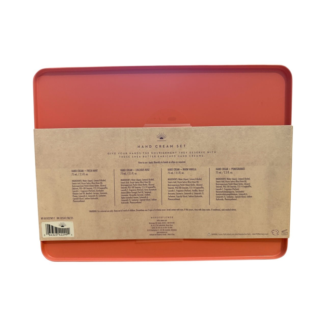 Wanderflower Hand Cream Gift Set – 4 - Piece Nourishing Moisturizer Collection with Natural Extracts & Calming Scents - Knack'd Up