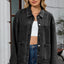 Washed Oversized Button Down Denim Jacket - Knack'd Up