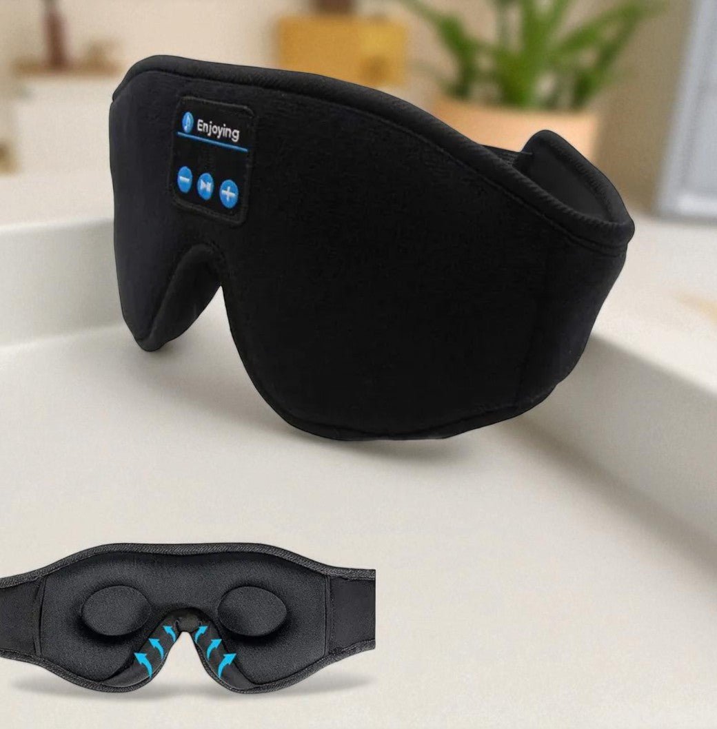 Wireless Bluetooth Sleep Eye Mask – Music Headphones & 100% Blackout Design for Travel, Sleep & Meditation - Knack'd Up