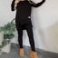 Women’s 2 - Piece Lounge Set – Long Sleeve Side Slit Sweatshirt & High - Waist Leggings Outfit - Knack'd Up