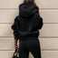 Women’s 2 - Piece Tracksuit Set – Solid Color Hoodie & Slim Fit Jogger Pants, Casual Lounge Outfit for Fall & Winter - Knack'd Up