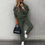 Women’s 2 - Piece Tracksuit Set – Solid Color Hoodie & Slim Fit Jogger Pants, Casual Lounge Outfit for Fall & Winter - Knack'd Up