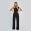 Women’s Elegant Sleeveless V - Neck Jumpsuit – Wide Leg Summer One - Piece Outfit for Casual & Dressy Occasions - Knack'd Up