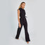 Women’s Elegant Sleeveless V - Neck Jumpsuit – Wide Leg Summer One - Piece Outfit for Casual & Dressy Occasions - Knack'd Up