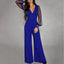 Women’s Elegant V - Neck Mesh Long Sleeve Wide - Leg Jumpsuit – Chic Party Romper with Rivet Cuffs - Knack'd Up