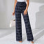 Women’s High - Waisted Plaid Straight Leg Pants – Elegant Office & Casual Trousers for Spring & Fall - Knack'd Up