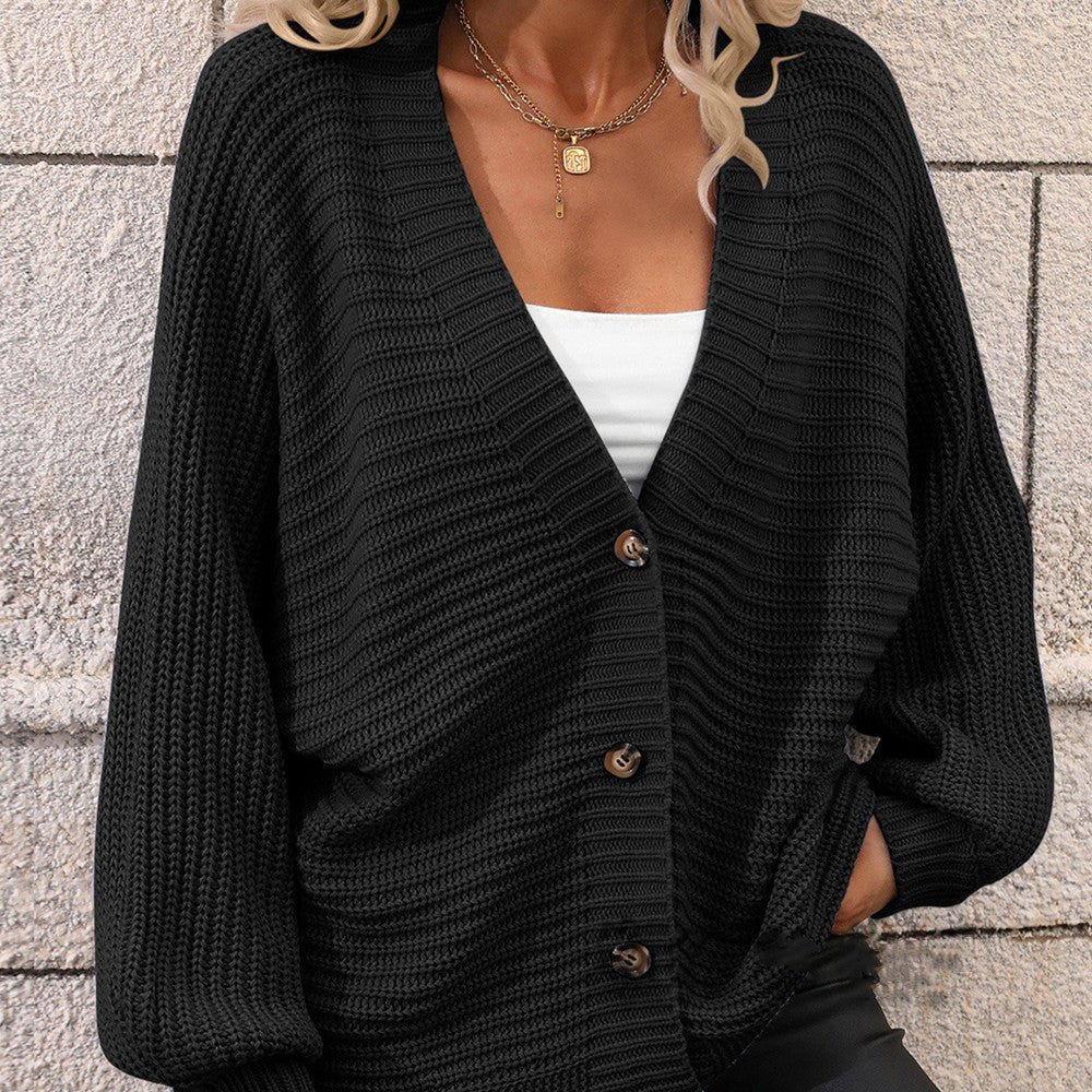 Women’s Oversized Knit Cardigan – Cozy Button - Down Sweater with Deep V - Neck | Effortless Fall & Winter Layer - Knack'd Up
