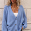 Women’s Oversized Knit Cardigan – Cozy Button - Down Sweater with Deep V - Neck | Effortless Fall & Winter Layer - Knack'd Up