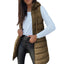 Women's Solid Color Sleeveless Hooded Vest, Mid - Length Zip - Front Waistcoat With Pockets For Spring And Fall Layering - Knack'd Up