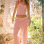 Women’s Striped Knit Lounge Set – Soft Stretchy 2 - Piece Tank & Flare Pants | Effortless Coastal - Chic Outfit - Knack'd Up