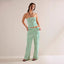Women’s Striped Knit Lounge Set – Soft Stretchy 2 - Piece Tank & Flare Pants | Effortless Coastal - Chic Outfit - Knack'd Up