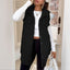 Women’s Wool - Like Sleeveless Vest – Mid - Length Lapel Waistcoat with Button Front for Casual & Formal Layering - Knack'd Up