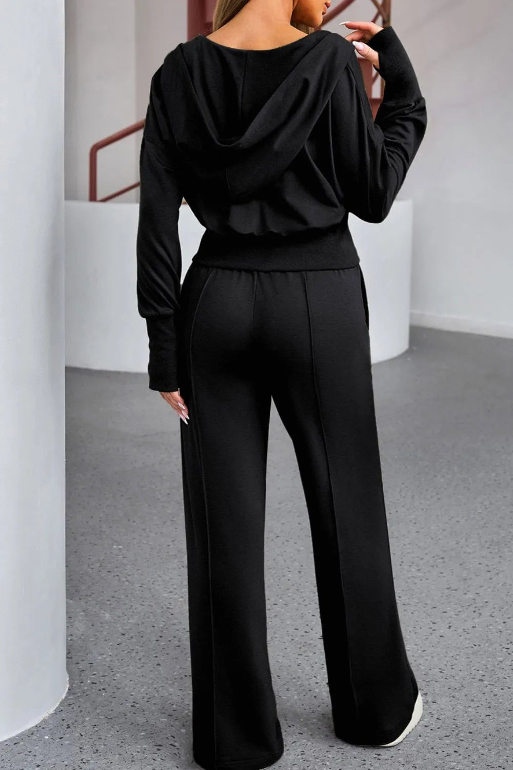 Zip - Up Hoodie and Pants Active Set - Knack'd Up