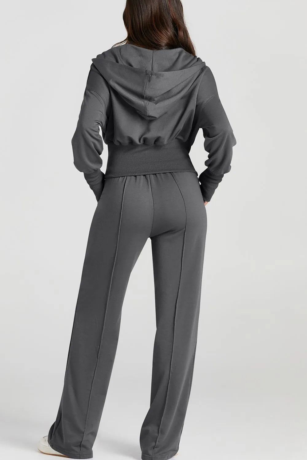 Zip - Up Hoodie and Pants Active Set - Knack'd Up