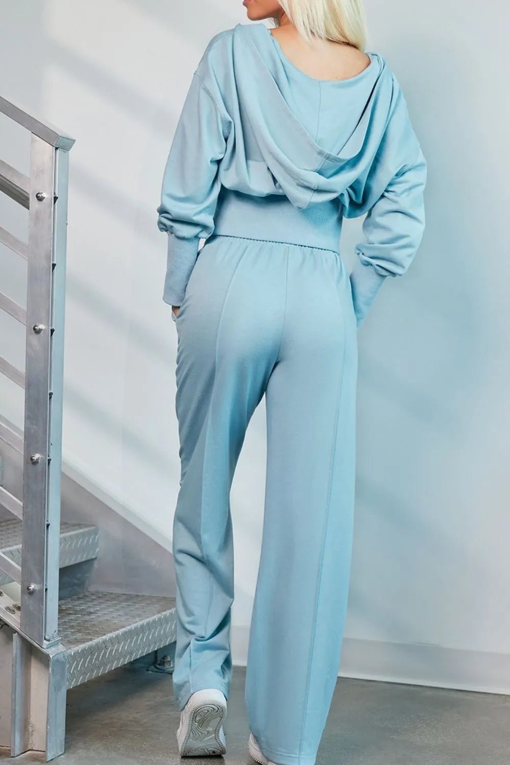 Zip - Up Hoodie and Pants Active Set - Knack'd Up